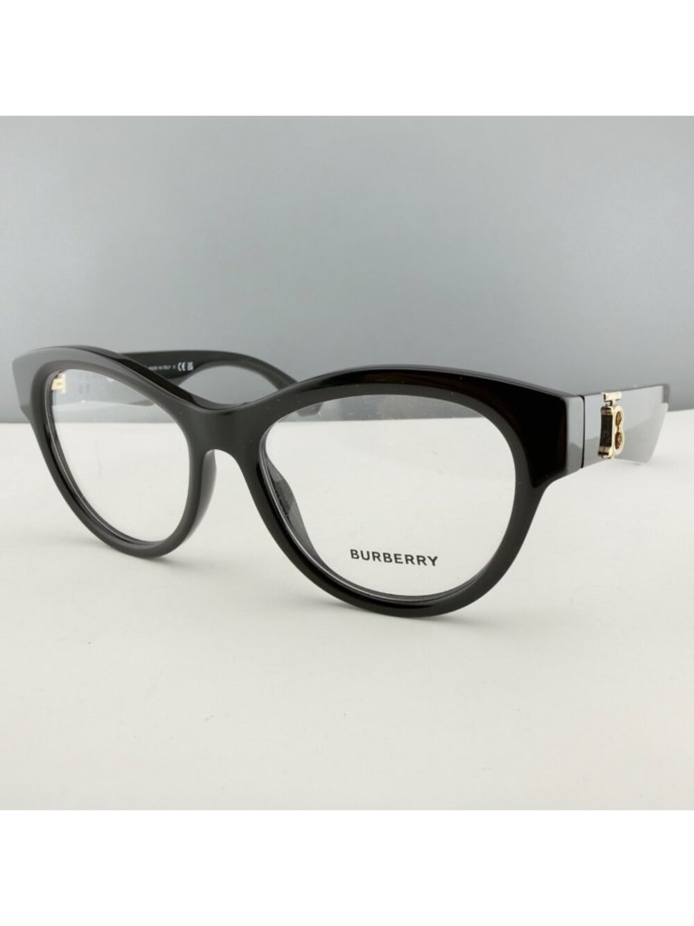 Burberry B 2404 3001 Eyeglasses Frames Black Gloss Cat Eye 53-17-140